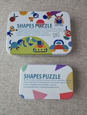 Shapes Puzzle Kids Toy - Colorful Shapes (White)